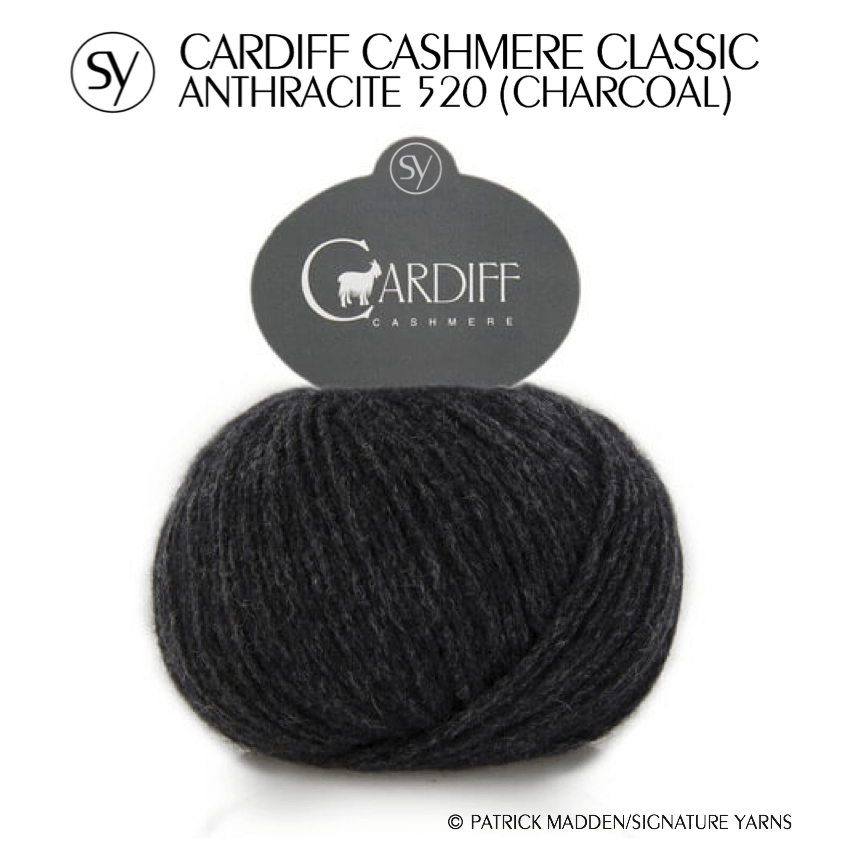 Cardiff Cashmere Classic: 520 Anthracite (Charcoal) – Signature Yarns