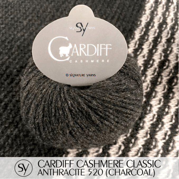 Cardiff Cashmere Classic: 520 Anthracite (Charcoal) – Signature Yarns